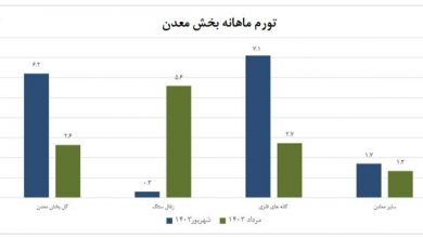 تورم تولیدکننده در بخش معدن افزایش یافت