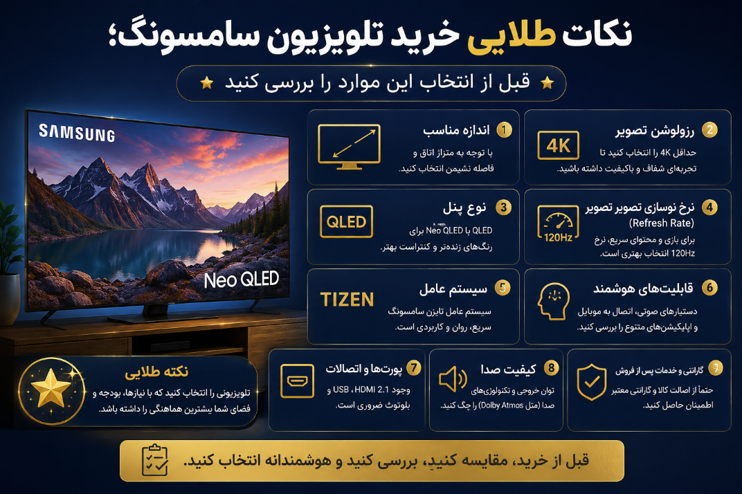 نکات طلایی خرید تلویزیون سامسونگ