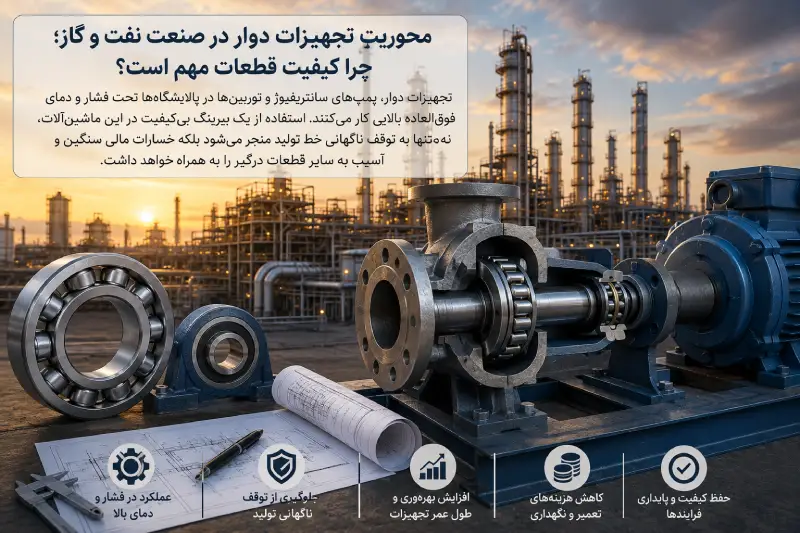 اهمیت کیفیت بلبرینگ در پتروشیمی